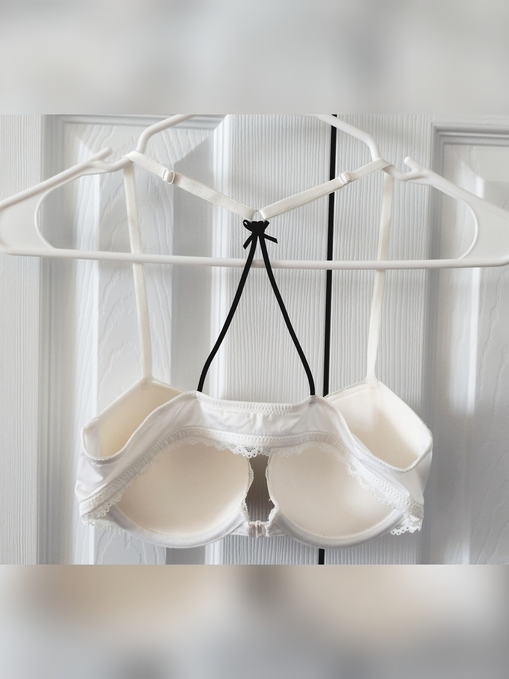 3/$25 - Ivory Front Closure Racer Back Lace Bra - Picture 2 of 5